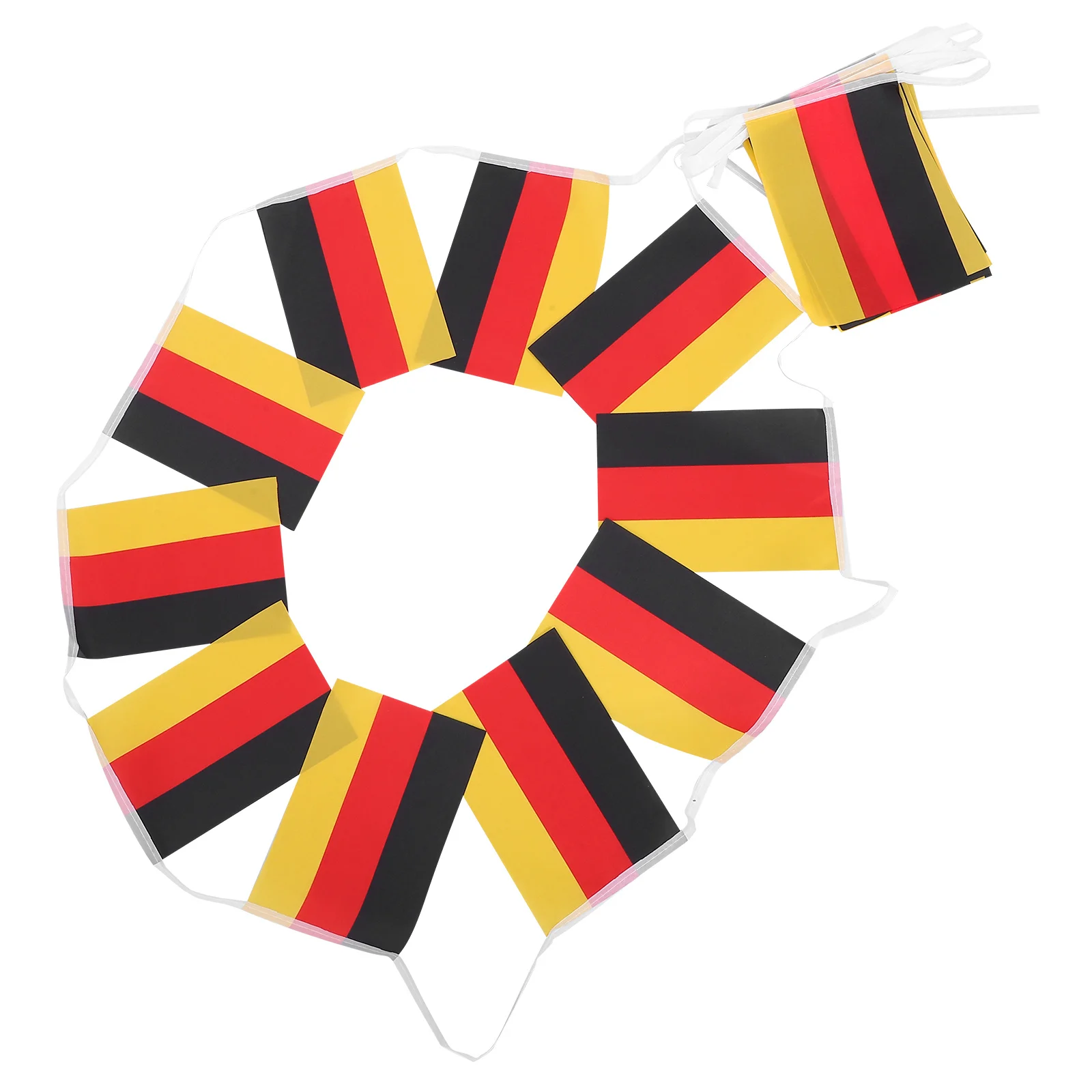 

1 set 1 Set Germany Flag String Banner Bright Reusable Polyester Hanging Flag For Garden Party Decor, Germany Small String Flag,