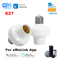 Wifi Smart Light Bulbs Adapter E27 Lamp Holder For eWelink App Remote Timer Voice Control AC90-250V Works With Alexa Google Home