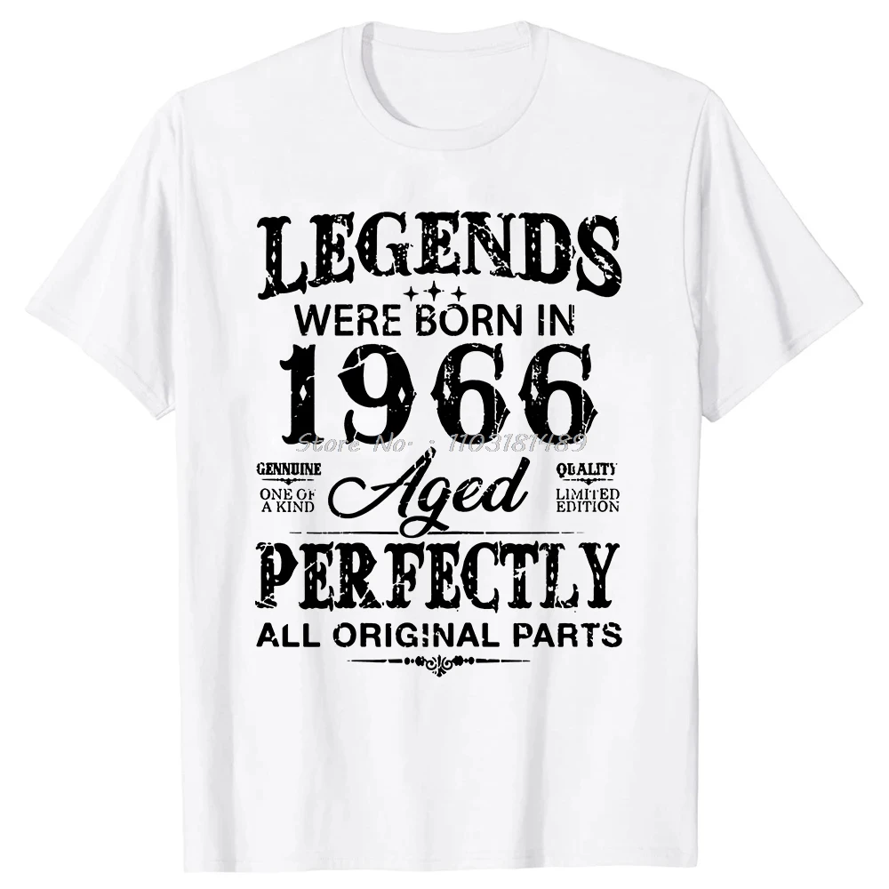 Novelty Vintage 1966 Funny 58 Years Old T Shirts Graphic Streetwear Short Sleeve Birthday Gifts Summer T-shirt Mens Clothing