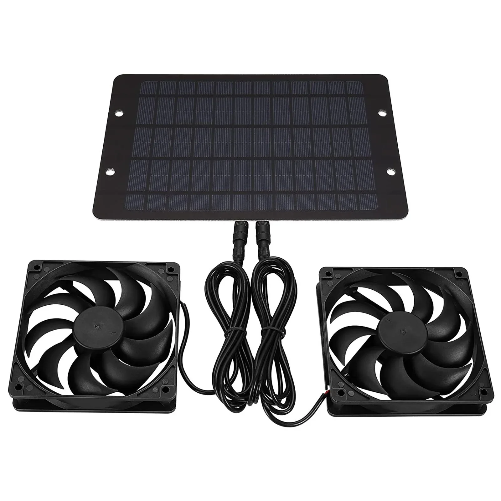 12V Solar fan Solar Charger Exhaust Fan Ventilator Solar Panel Powered Fan Air Extractor for Dog Chicken House RV Greenhouse Fan image 3