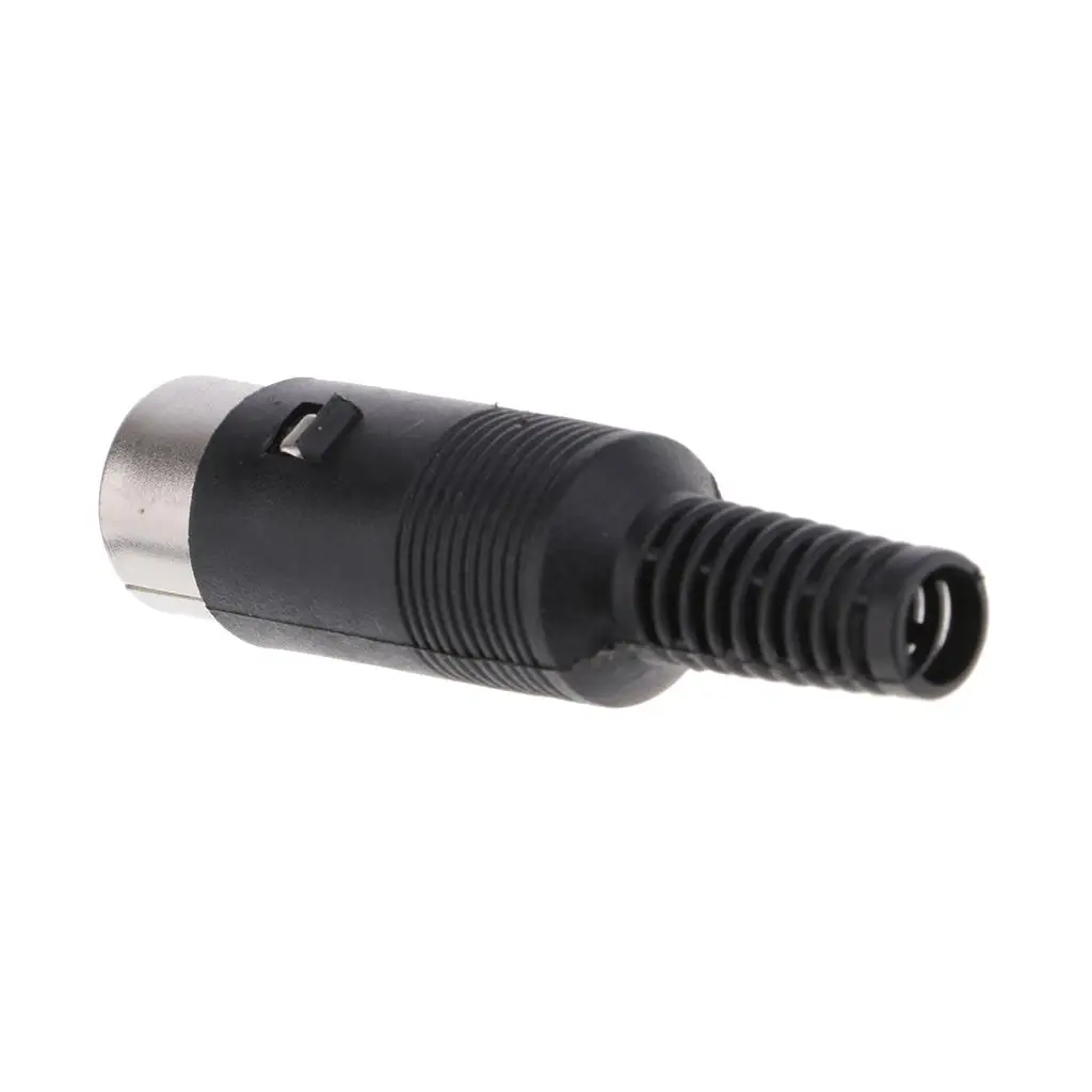 5 Pin Round Connector Mono Channel Nickel Plated Audio Connector for Headphone Splitter and Speakers