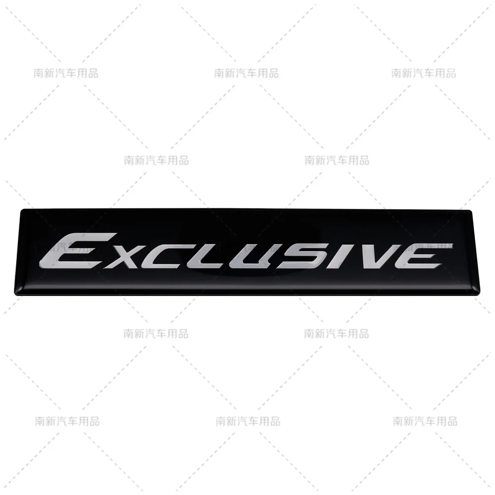 3D ABS EXCLUSIVE Letter Nameplate Emblem Badge Self Adhesive Side Fender Wing Auto Exterior Styling Accessories