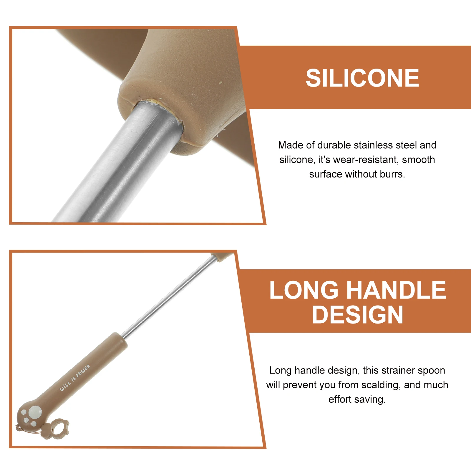 

Long Handle Silicone Soup Spoon Large Size Anti-Slip Kitchen For Home Restaurant Ladles Food Utensils Scoop Porridge Rice Cereal