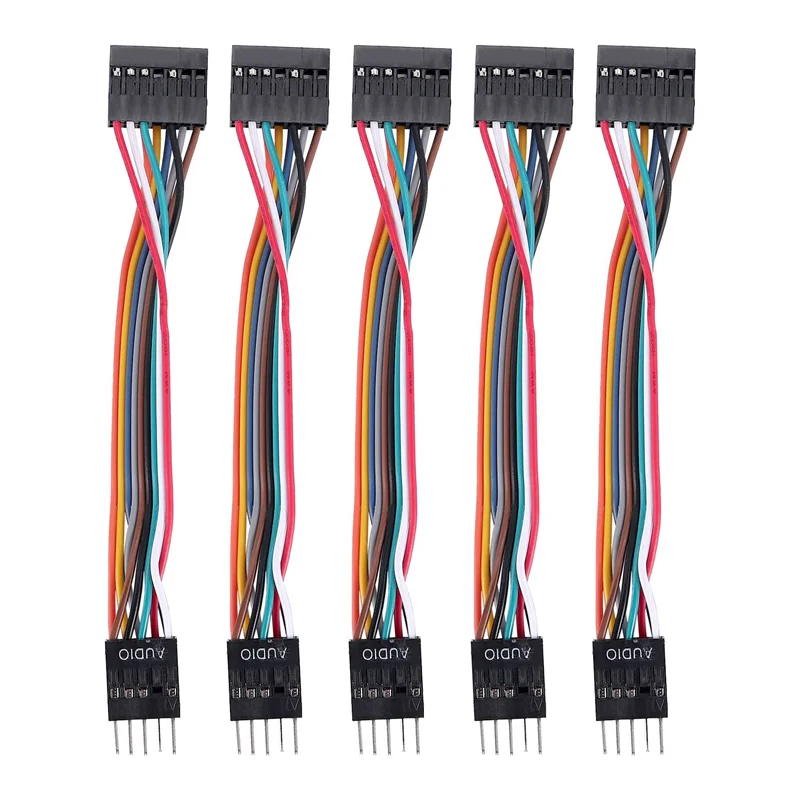 Suitable for Lenovo Adapter Cable HD AUDIO Audio Cable for Lenovo Motherboard to Ordinary Chassis Adapter Cable, 5Pcs