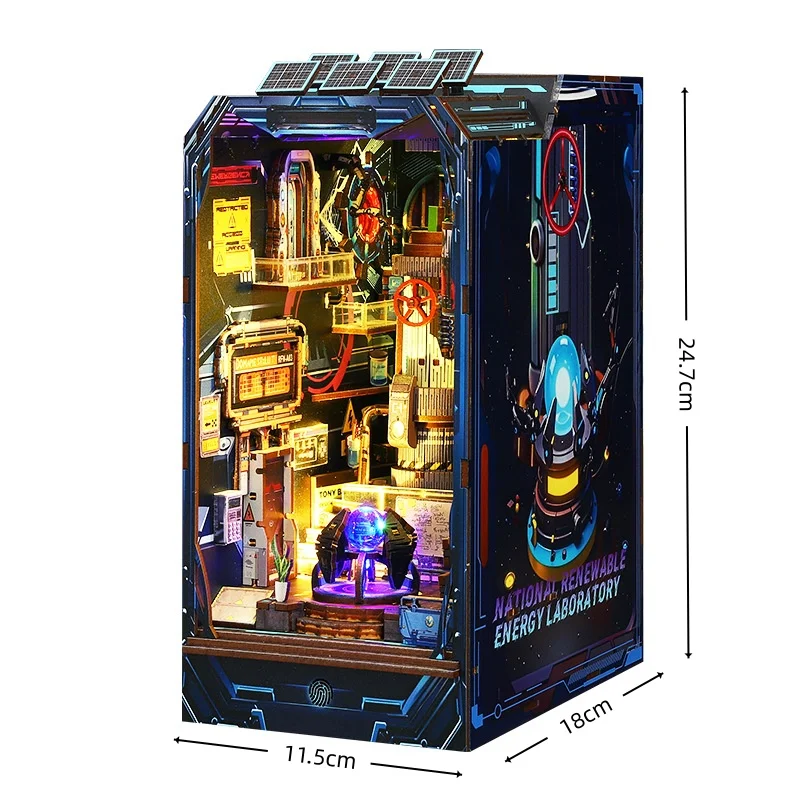 نموذج غلاف كتاب مختبر العلوم من OUZEY، مجموعة تجميع خشبية ثلاثية الأبعاد، مشروع تعلم الجذعية للمراهقين #6