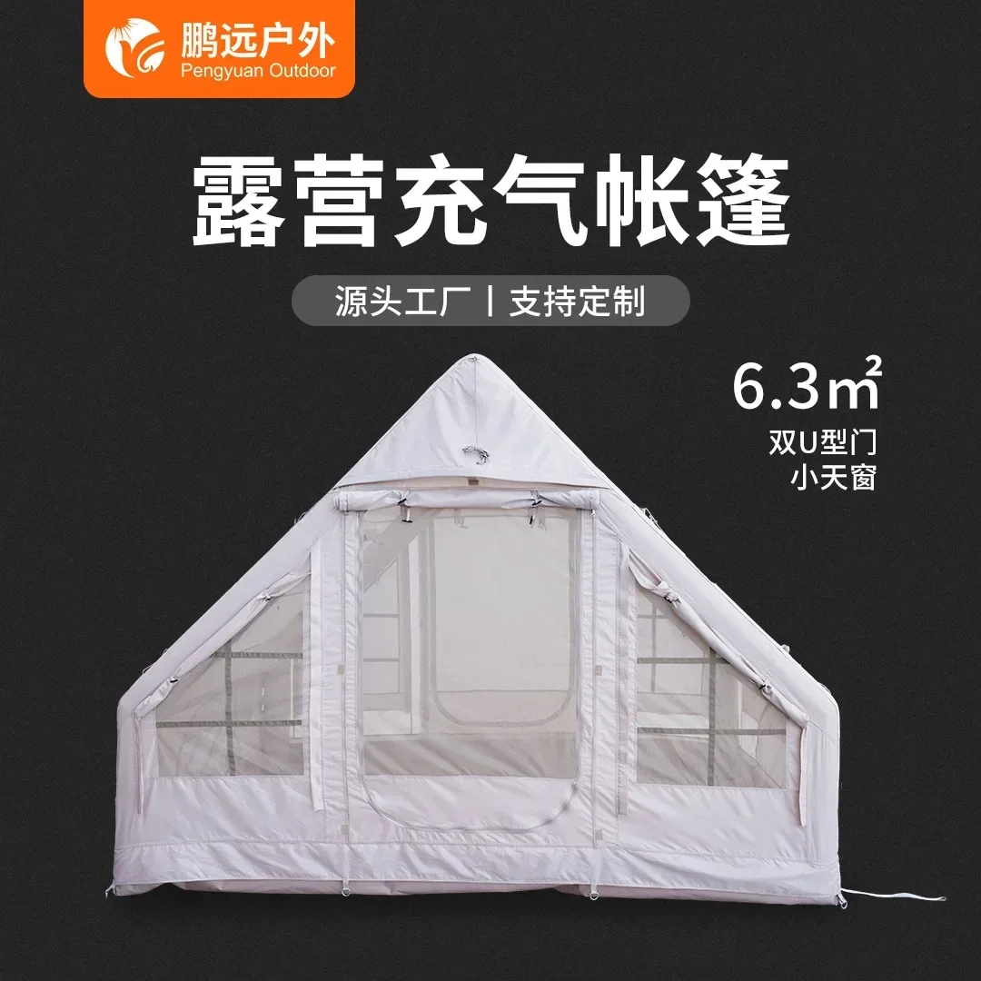 

inflatable tent camping for 3-4 people for outdoor travel, fully automatic, portable, rainproof 6 m2