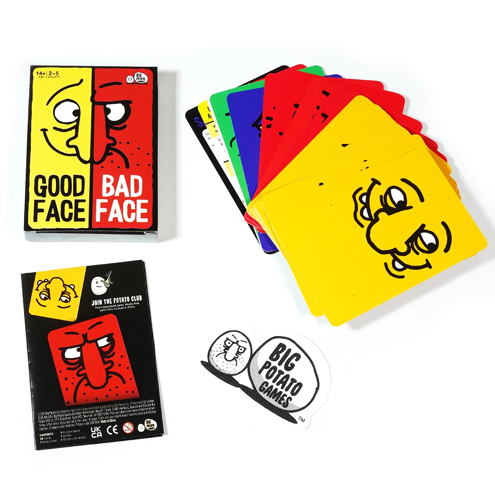 Big Potato Good Face Bad Face: Hilarious Party Travel Game for Family and Adults