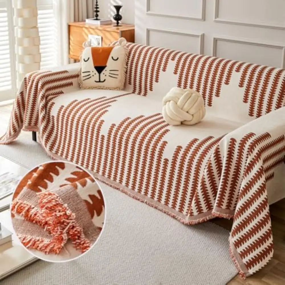 

New Scratch Proof Sofa Cover Sofa Shawl Double-sided Printing Skin-Friendly Bed Blanket Non-slip Easy Care Couch Blanket