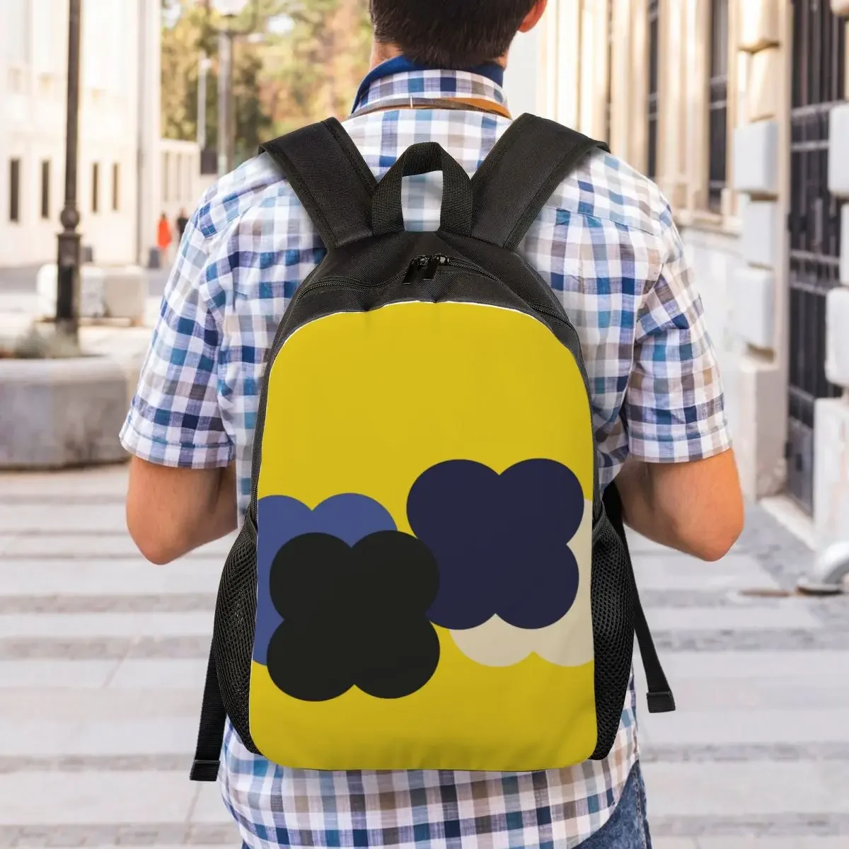 Custom Classic Four Petal Shadow Flower Backpacks for Women Men Waterproof College School Orla Kiely Art Bag Print Bookbag