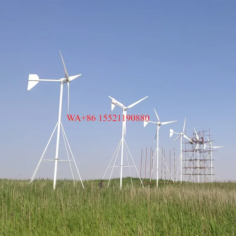 WMWMNU 7.5KW Real Power High Efficiency Horizontal Axis Wind Turbine 6.1M Rotor Diameter 220V 380V Output for Factories