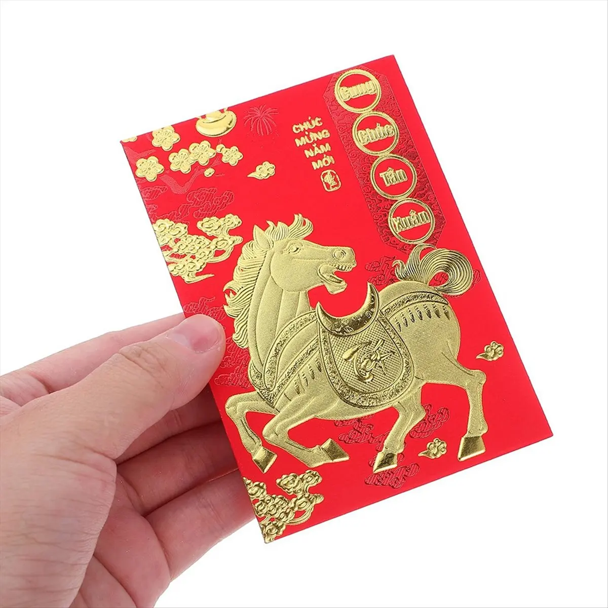 Latest ABBQ-120pcs Chinese Lunar New Year Lucky Money Envelopes Pocket 2026 Year of the Vietnamese Horse Chinese Money Envelopes