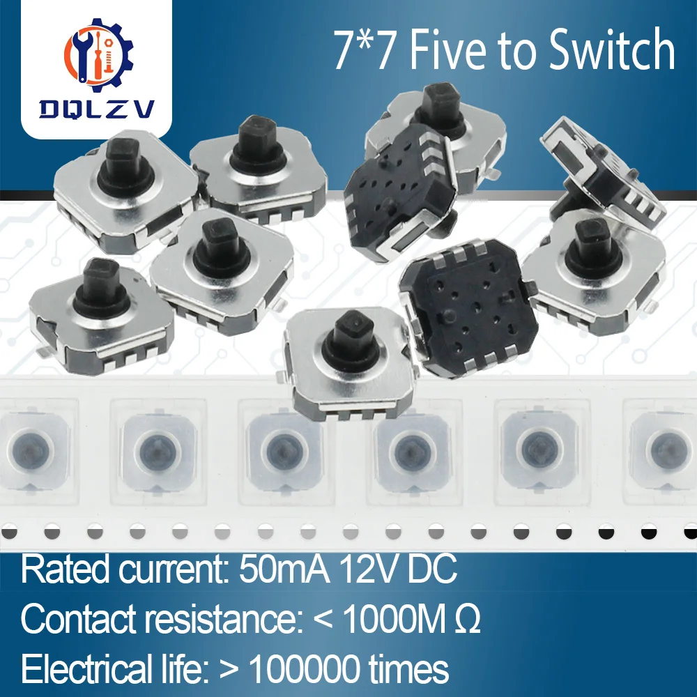 SKRHABE010 5-kierunkowy przełącznik taktowy SMD Joystick przyciskowy w wielu 7x7,7*7*5mm Poręczny telefon cyfrowy