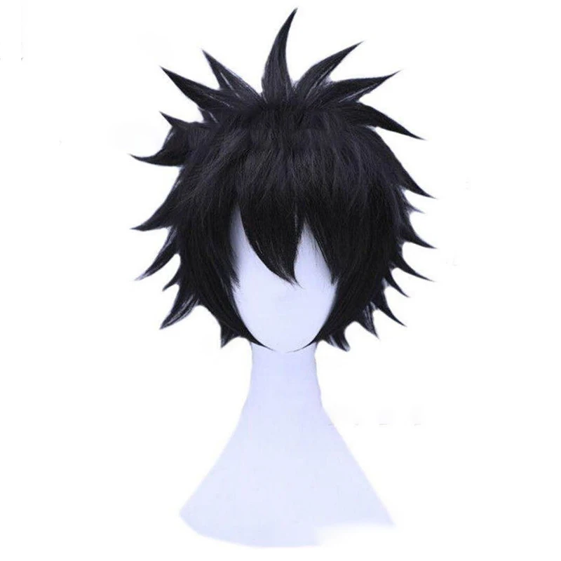 Cosplay My Hero Academy Wig Human Hair Cremation Black Man Short Hair Personality Hairstyle Simulated Hair Daily Wear Full Wigs