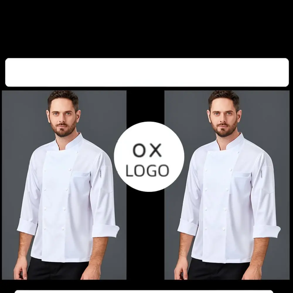 Breathable Chef Uniform Long Sleeve Chinese Knot Button Restaurant Kitchen Apparel Comfortable Culinary Gear
