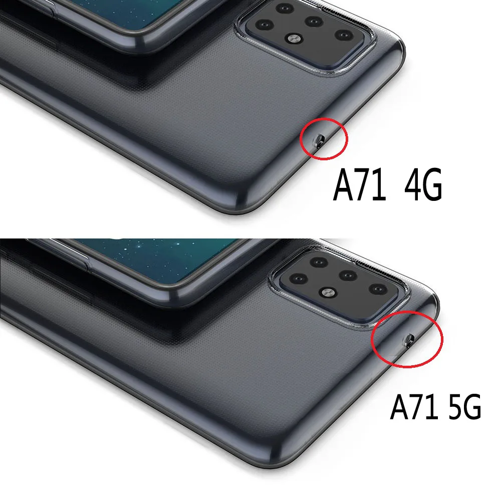 Klare Hülle für Samsung Galaxy A71, transparente, weiche Silikon-TPU-Handyhülle für Samsung A71, 4G-Rückseite, A71, A71, 5G, klare Hülle – Detail 1