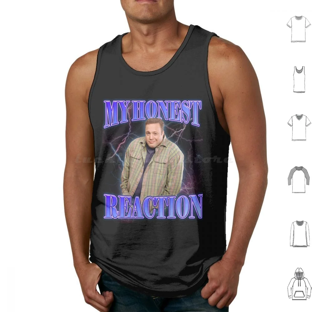 My Honest Reaction Kj Shirt Tank Tops Print Cotton Funny Meme Cringe Cursed Parody Fan Halloween