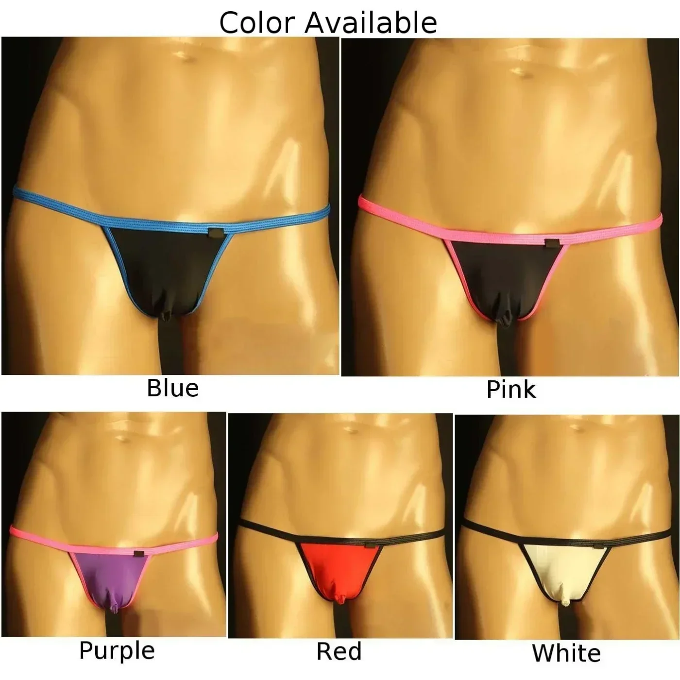 Hot Mens Briefs Lingerie T-Back Pouch Thongs Ice Silk G-Strings Briefs Underwears Gay Bikini Erotic Hombre Male Underpants