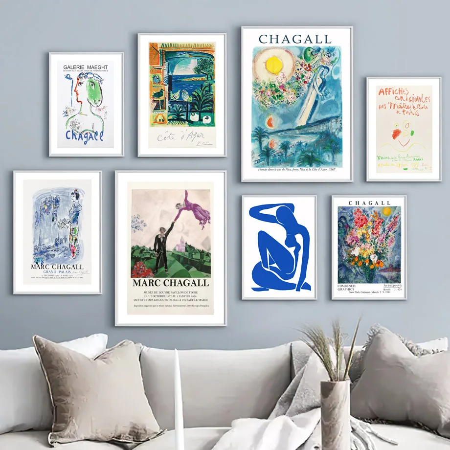 Marc Chagall Matisse Picasso Wall Art Canvas Painting Nordic Posters And Prints Wall Picture For Living Room Corridor Home Decor