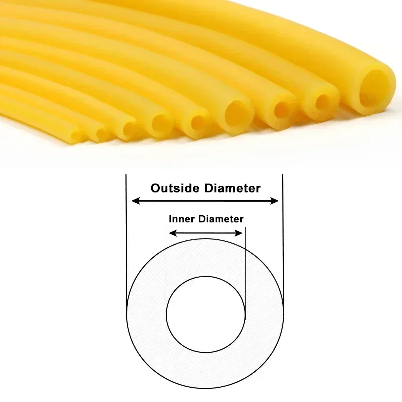 1/5M ID 1.6 1.8 2 3 4 5 6 7 9 10 12 mm Nature Latex Rubber Hoses High Resilient Elastic Surgical Medical Tube Slingshot Catapult
