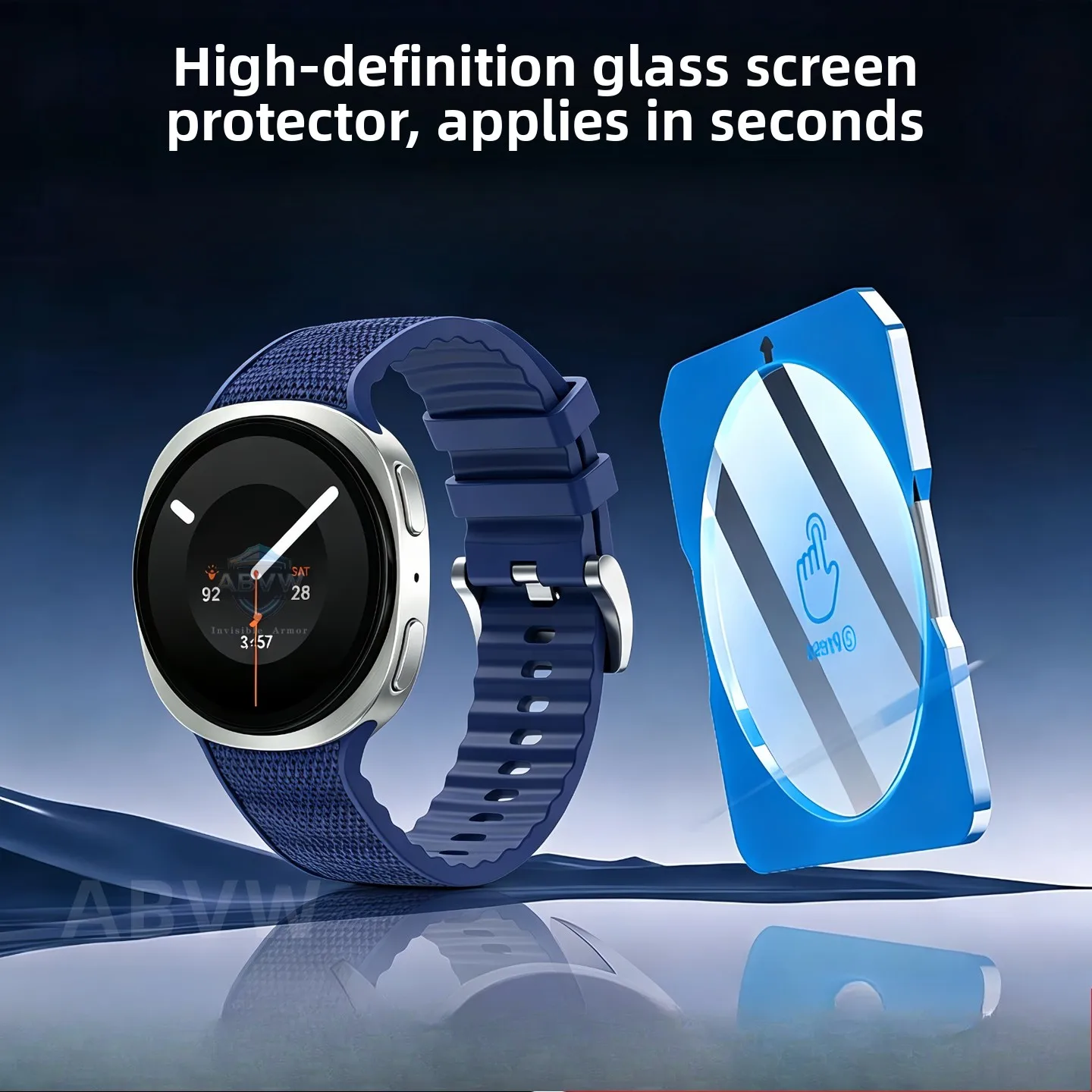3Pcs Glass For Samsung Galaxy Watch9 Screen with Protector Auto-alignment Easy Installation Kit AR Anti-reflective high glass