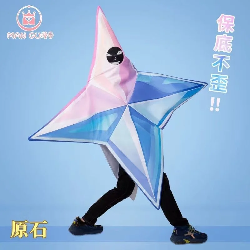 

Anime Parody Gem Humanoid Costume Plush Jumpwhole with Suspenders Hidden Zipper Mouth Cutout for Women Halloween Performance