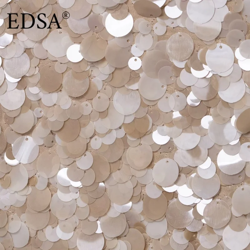 Edsa mulheres sexy lantejoulas mini saia para festa magro hip pacote feminino saias curtas verão high street club brilhando senhora