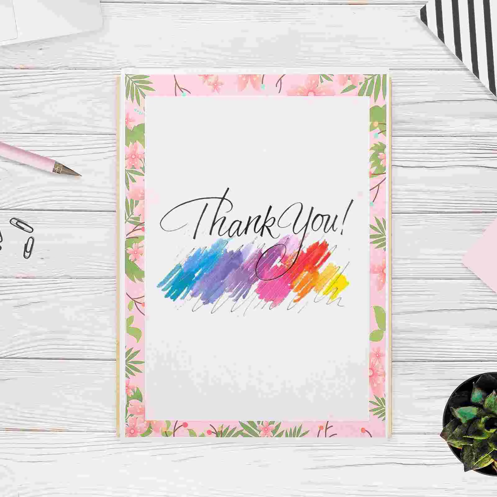 160 Pcs Printer Paper Letter Stationery Students Writing Decor Fresh Flower Border Floral Child