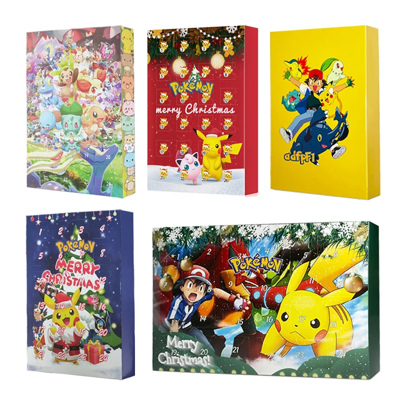 

24 шт./компл., Рождественский адвент-календарь, коробка обратного отсчета, фигурка Покемона на Хэллоуин, Пикачу, аниме, фигурка, экшн-модель из ПВХ, детские игрушки, подарки