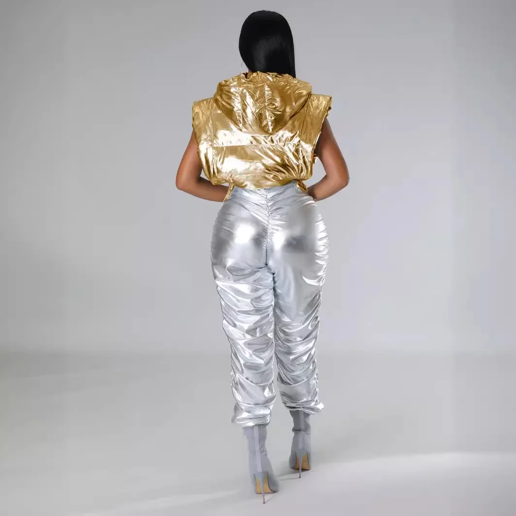 معطف النساء سترات معاطف مقنعين سستة جاكيتات سترة دون أكمام مثير Y2k الشارع الشهير سترة أنيقة Y2k مفتوحة Stith خريف شتاء 2025