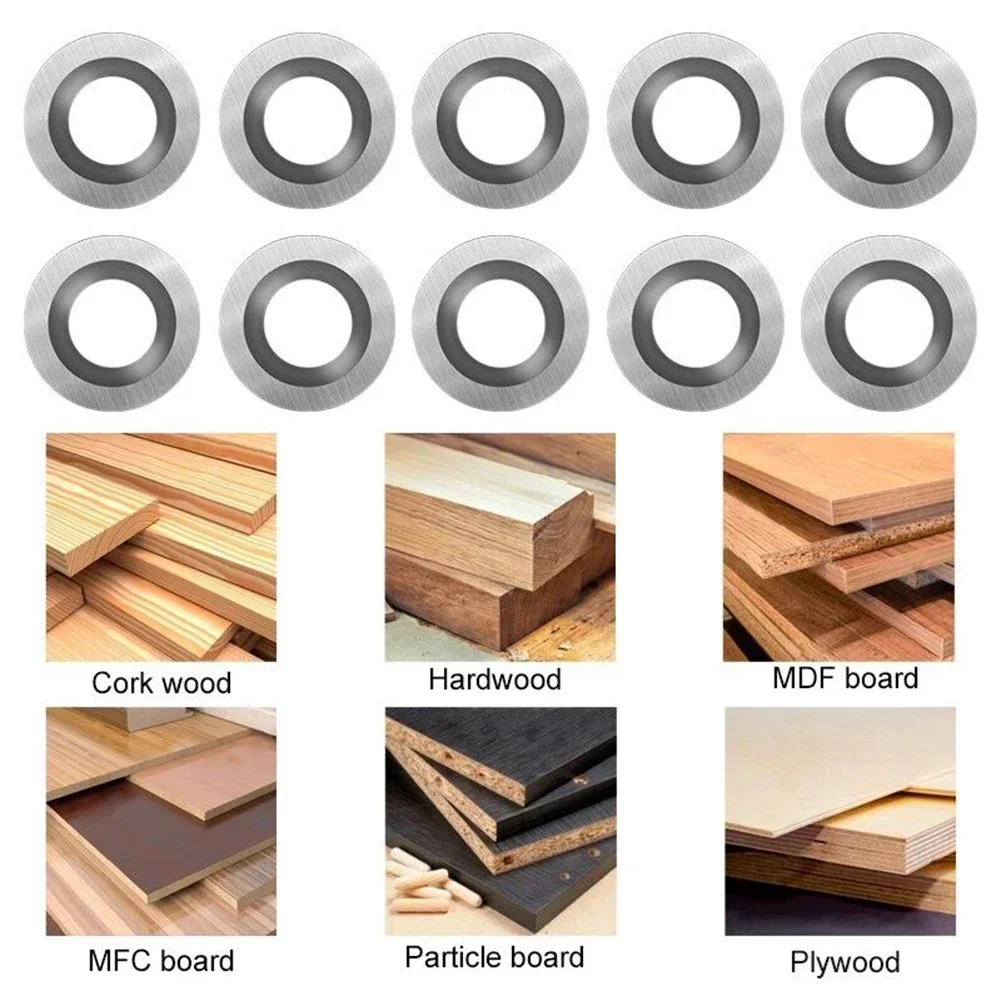 10pcs 12mm Carbide Indexable Inserts Set Round Chisel Cutter Wood Lathe Turning Tool Metal Cutting Machine Tools Accessories