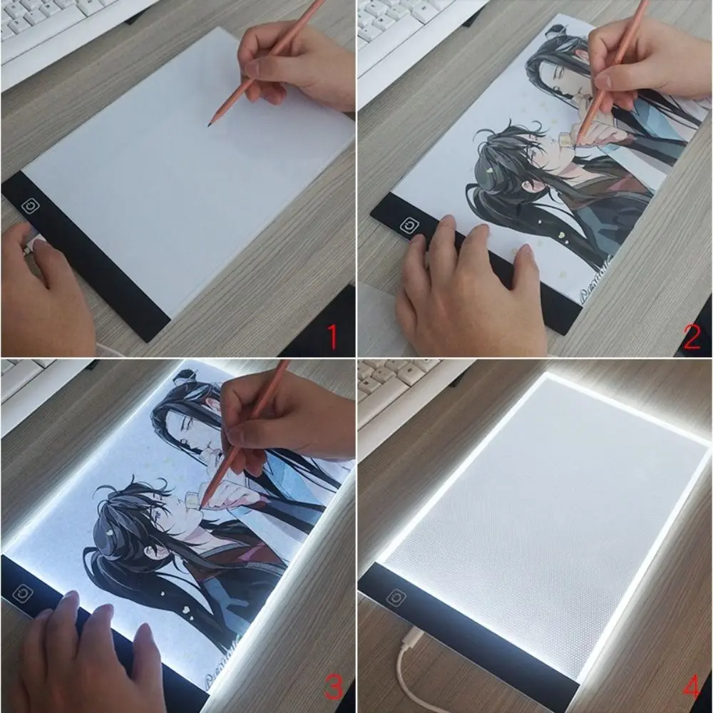 A3/A4/A5 لوحة الرسم الإلكترونية ثلاثة مستويات يعتم ضوء نقل رسم نسخة لوحة الرسم لتقوم بها بنفسك USB