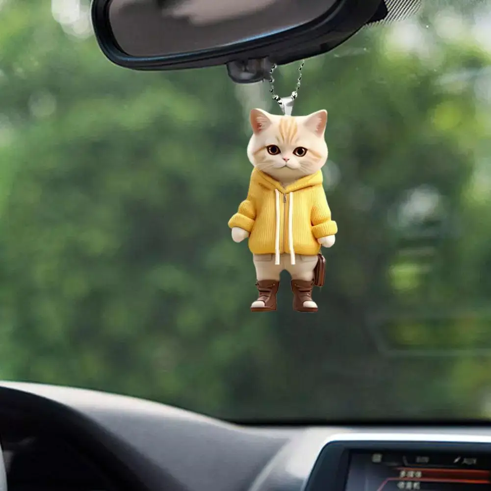 

Acrylic Monkey Pendant Car Pendant Hanging Ornament Interior Mirror Decor Hanging Rearview Animal Realistic Car Accessories R9A0