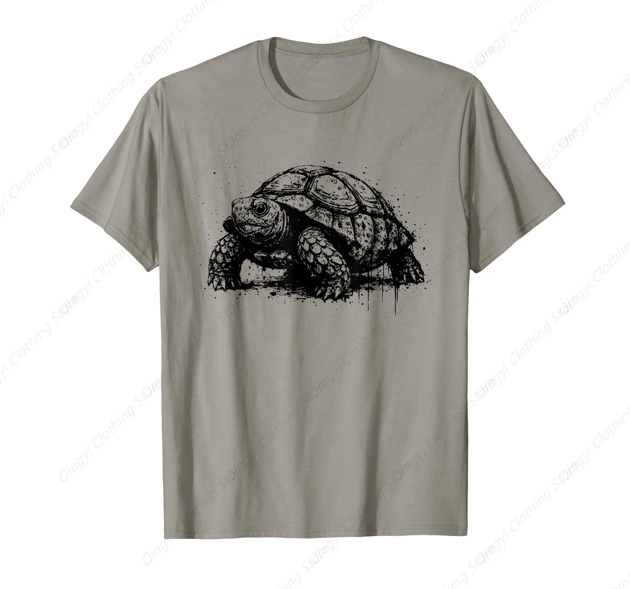 

Tortoise Ink Art Nature Wildlife Portrait Turtle T-Shirt