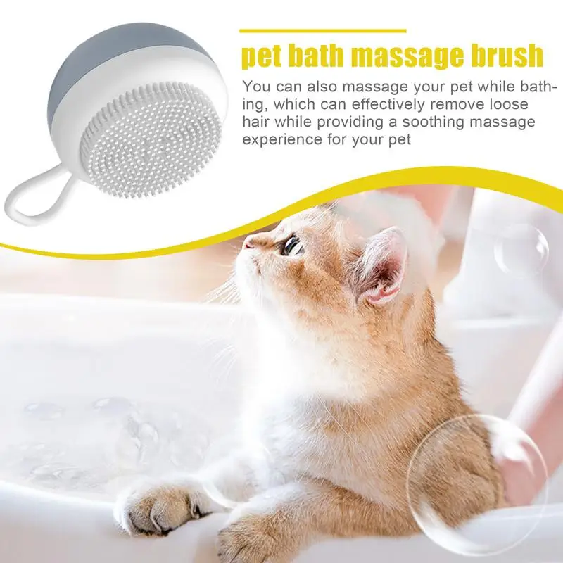 Dog Shower Brush Soft Silicone Massager Shower Comb  with Flyaway Hair Prevention cat dog Grooming Bath Sponge Pet Accessories