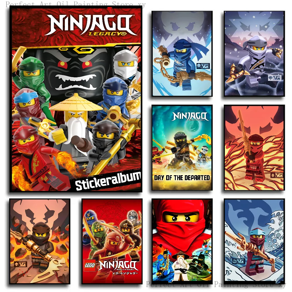 1PC Cool Cartoon-N-Ninjago Poster Poster Paper Print Home Living Room Bedroom Entrance Bar Cafe Art Painting Decoration