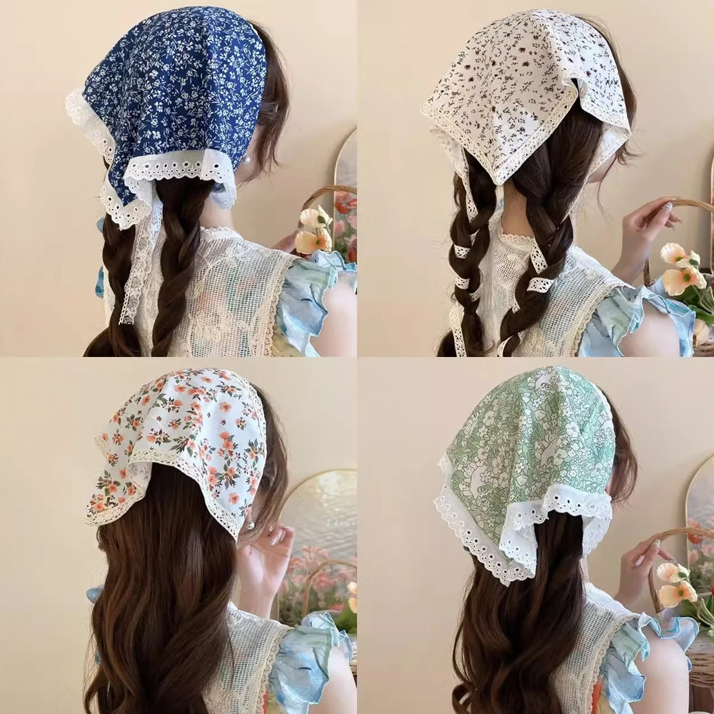 1 Peça Nova Tiara Francesa de Luxo para Meninas, Lenço de Cabelo de Renda da Moda para Viagens de Verão, Fotos e Praia, Acessório de Cabelo Feminino