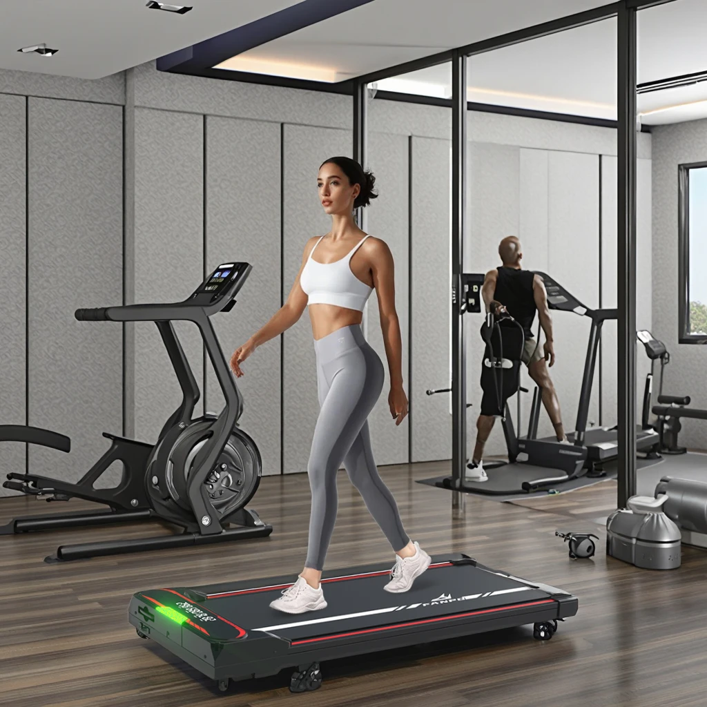 2025 Upgrade Portable Electric Foldable LED Screen Walking Treadmill New Upgrade Home Office Use New Upgrade Home Office