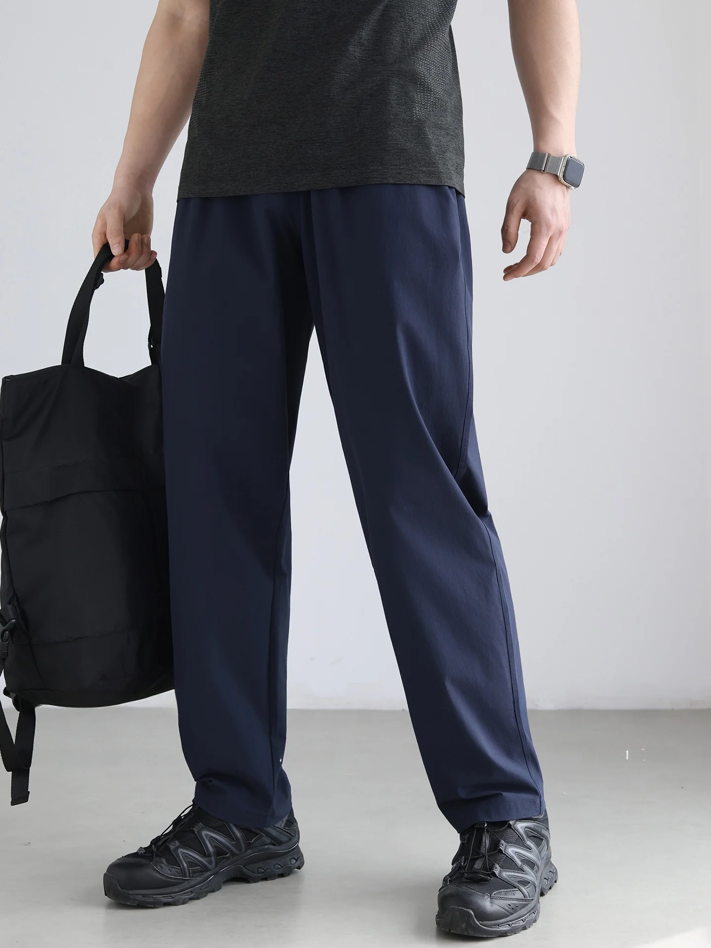 Quick Dry Outdoor Tech Sports Casual Pants Men Summer Commute Thin Cool Feeling Lightweight Straight Leg Anti Tear Nylon