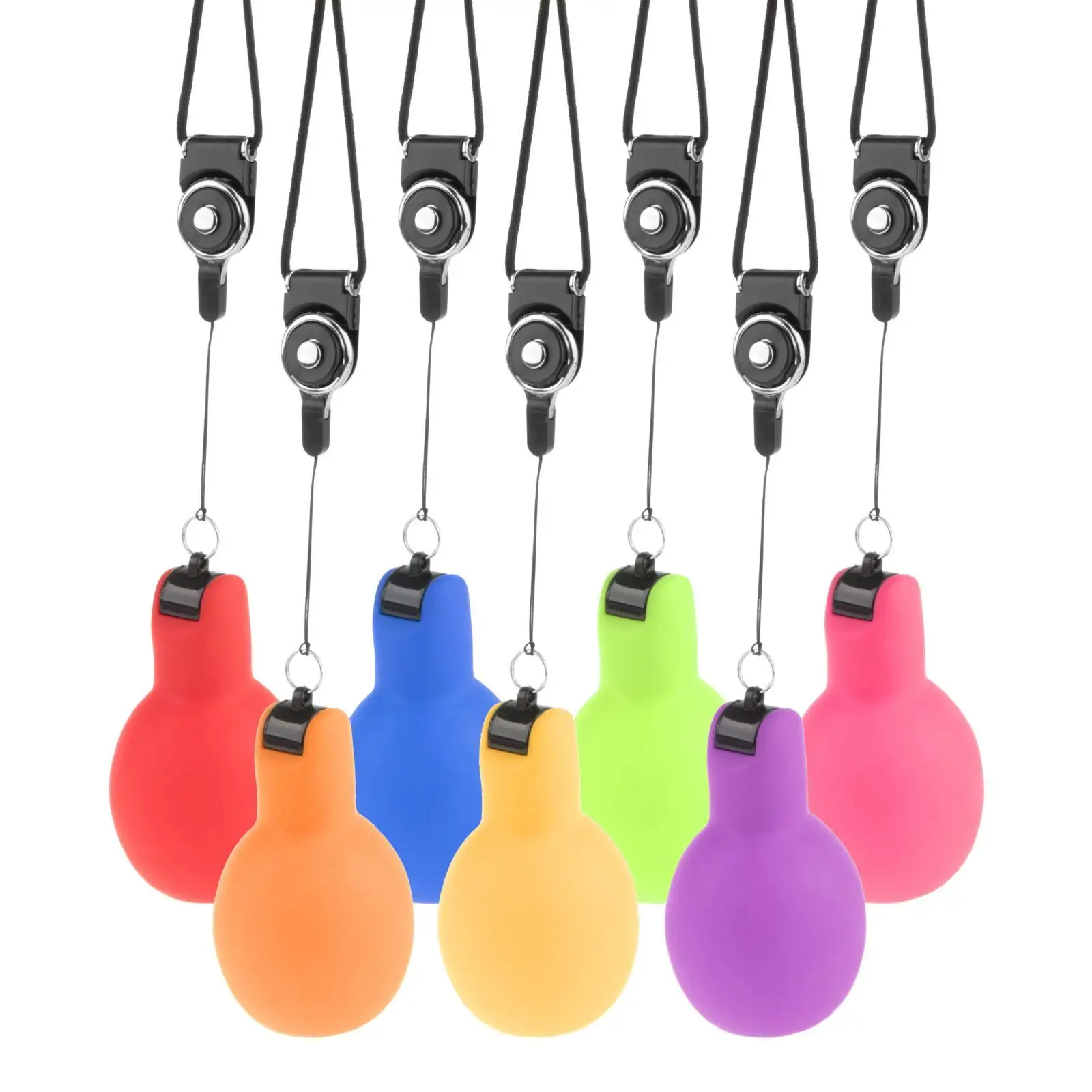 Compact Hand Squeeze Whistle for Emergency Rescue Camping Hiking with Lanyard Loud Clear Tone for Coach Training