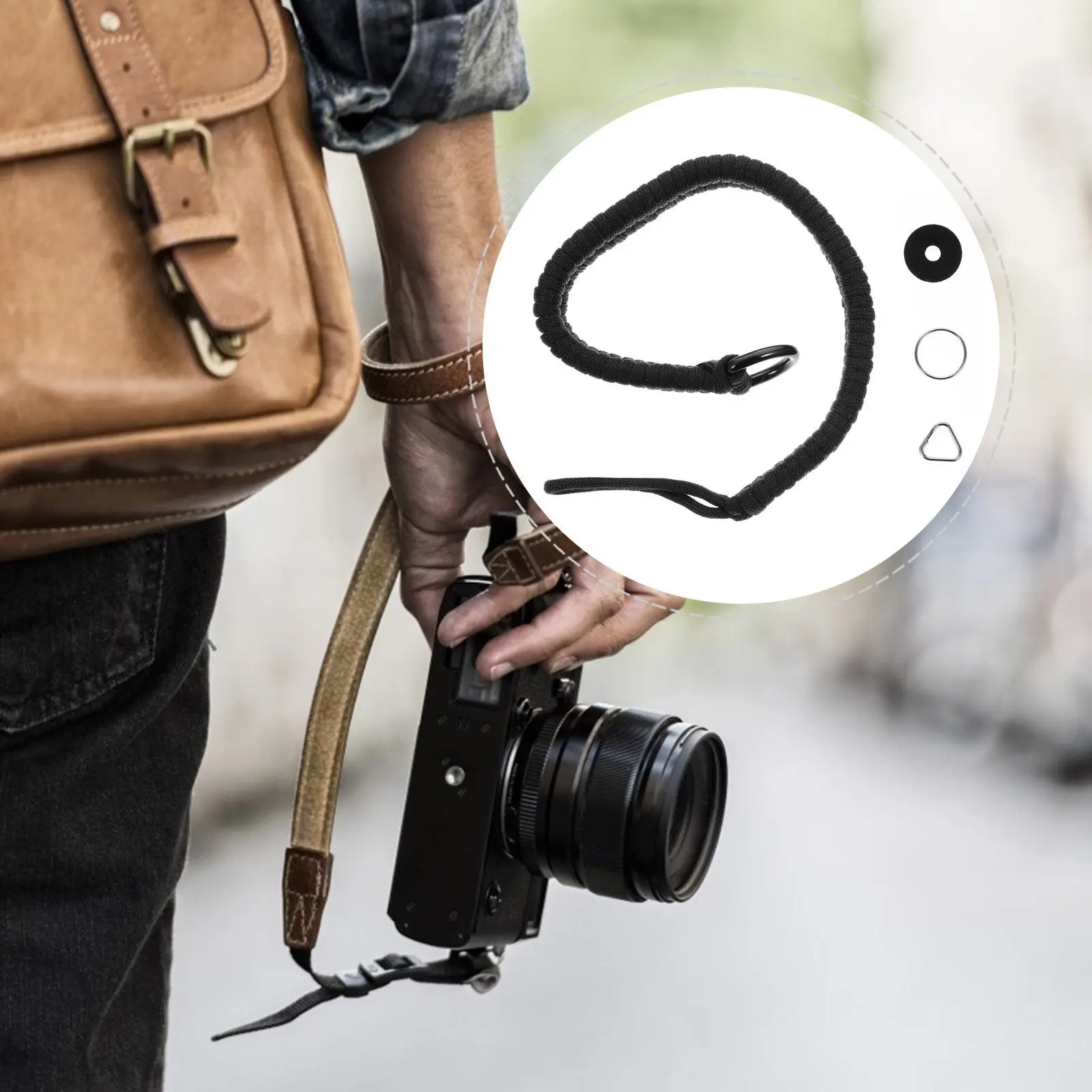 

Camera Wrist Strap High Class Nylon Stainless Steel Quick Release Durable Comfortable Dslr Photographer Accessory