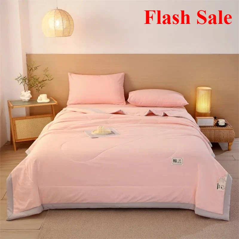 

2025 new 7A antibacterial washed cotton summer quilt air conditioner quilt pure cotton quilt machine washable