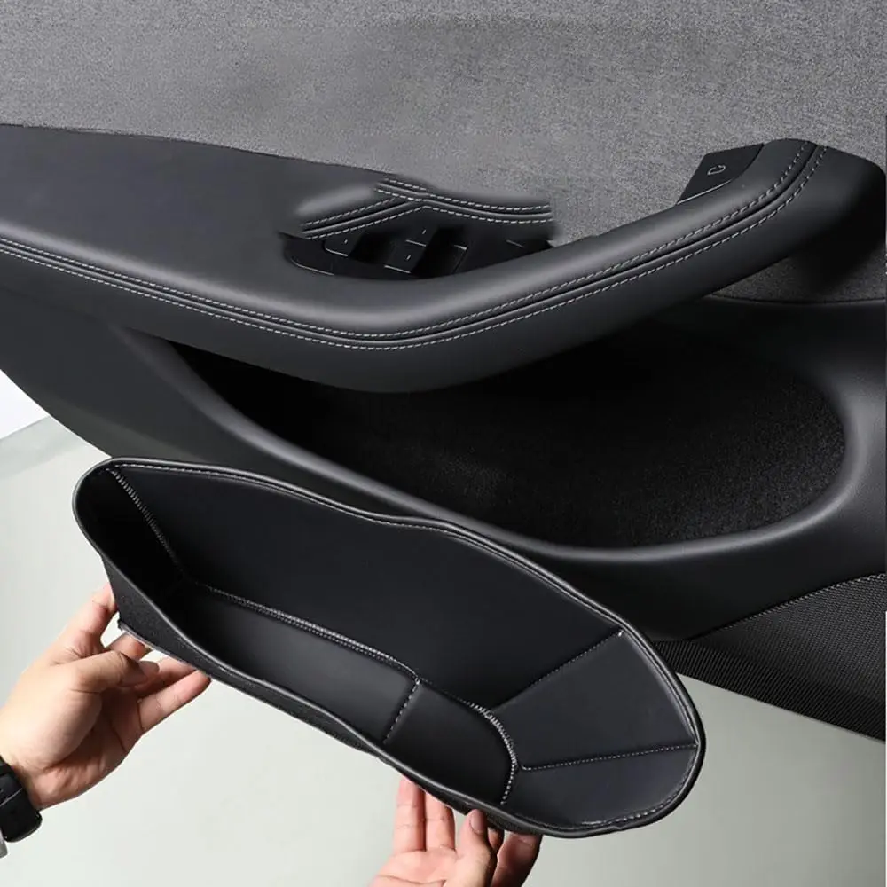 

Ящик для хранения боковых дверей автомобиля для Tesla Model Y Juniper 25-26, модель 3, Highland 24-26, органайзер для лотка для передней и задней двери с полной крышкой