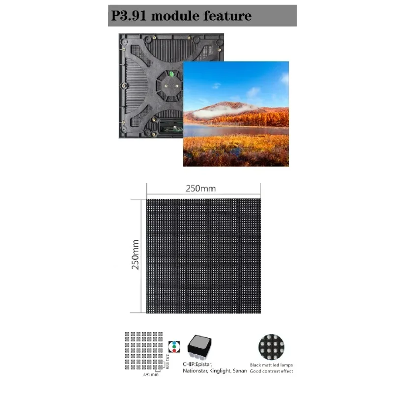 Moduli display a LED per esterni P2.97 P3.91 P4.81 P5.95 P6.25 Pannelli LEDVendite calde