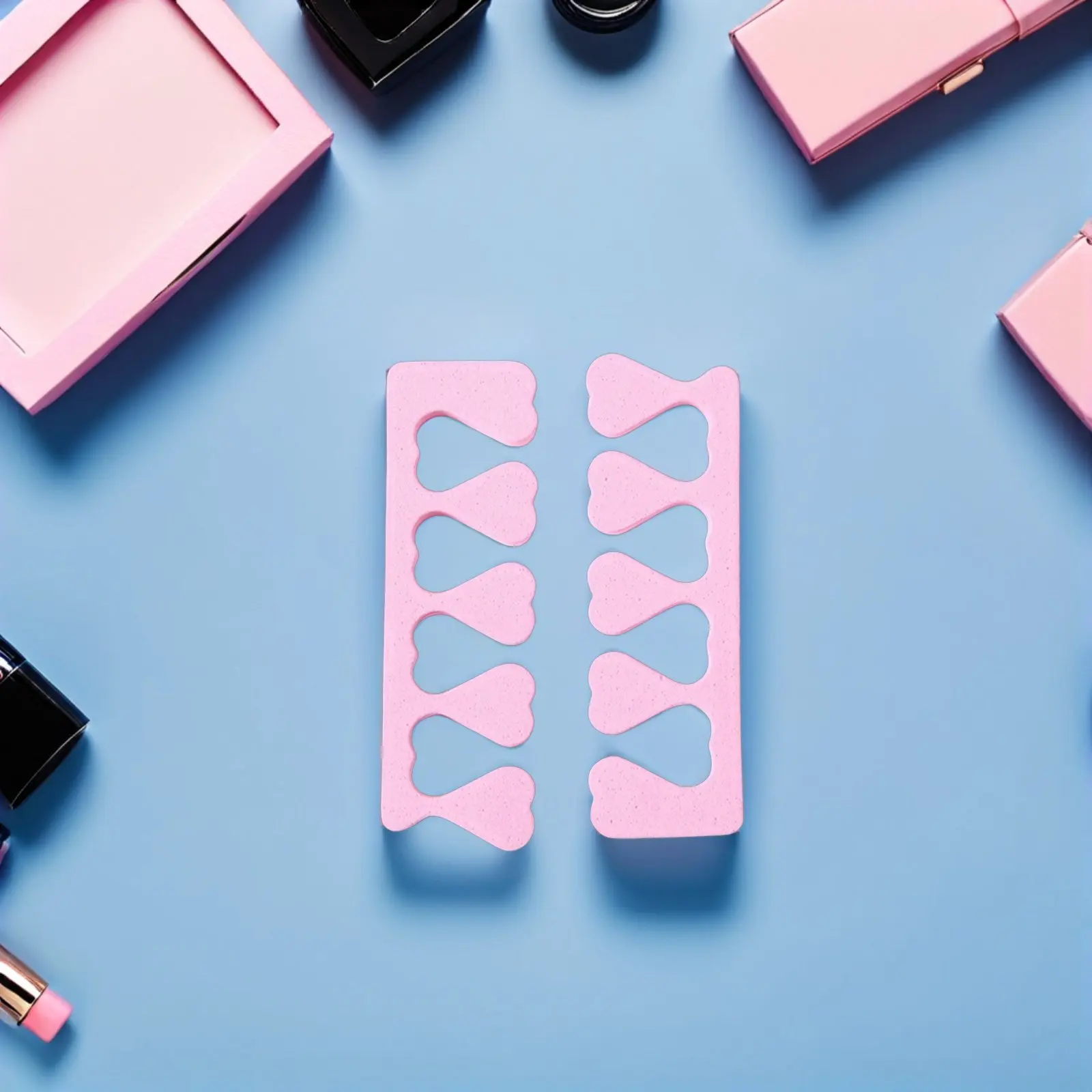 

2Pcs Heart Shaped Eva Nail Toe Separators Comfortable Pedicure Manicure Nail Art Finger Spacers Foam Separators for Polish