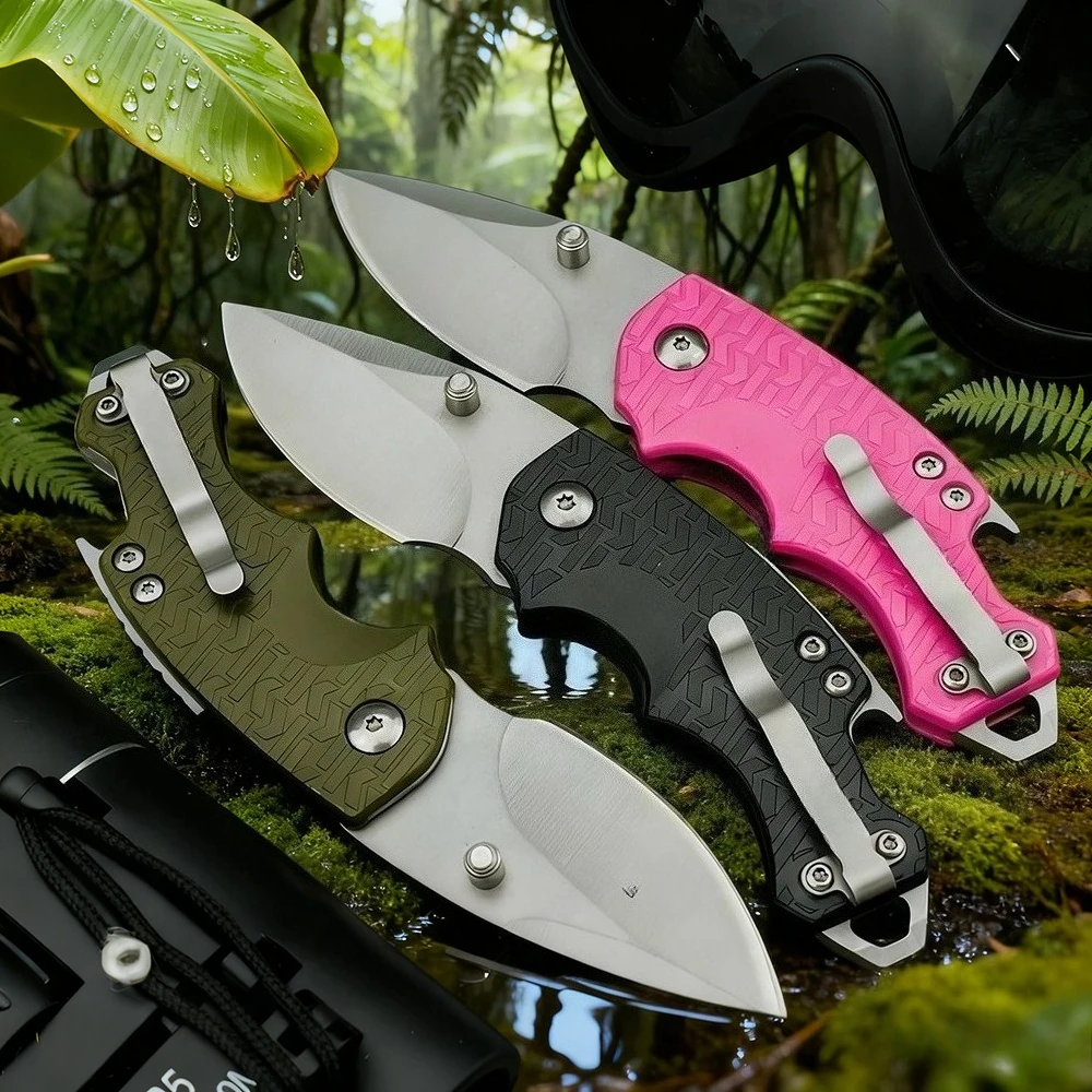 صلابة عالية في الهواء الطلق التخييم الصيد القتالية سكين للفرد مغامرة الإنقاذ سكّين متعدّد الاستخدامات أداة القطع اليومية مقبض ألياف النايلون #1