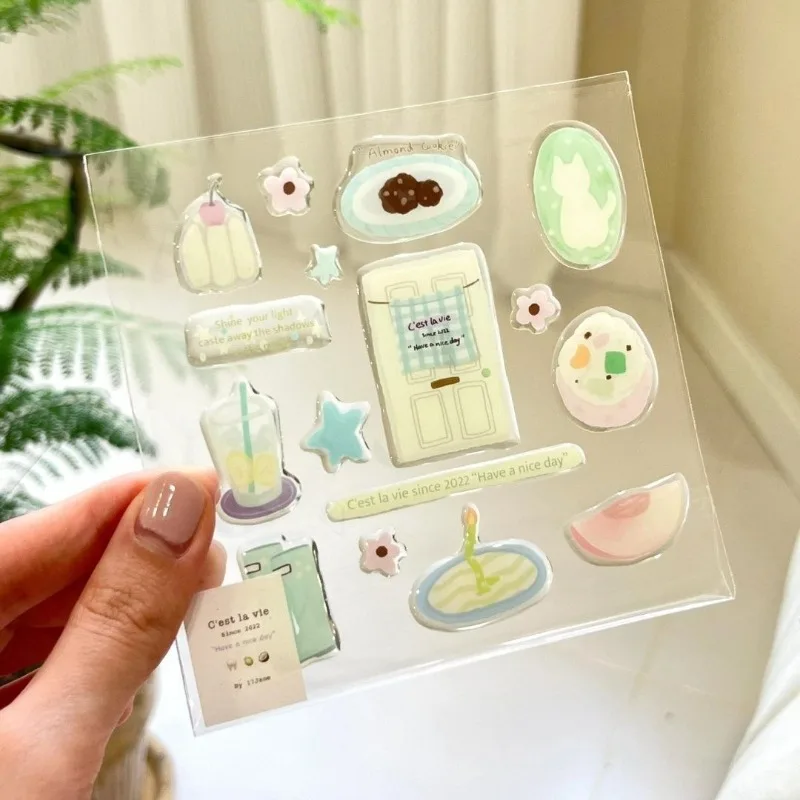 Ins لطيف الدب الطفل الفيل هلام ملصق عالية القيمة DIY بها بنفسك الهاتف المحمول الكمبيوتر بطاقة حساب اليد ملصق #1