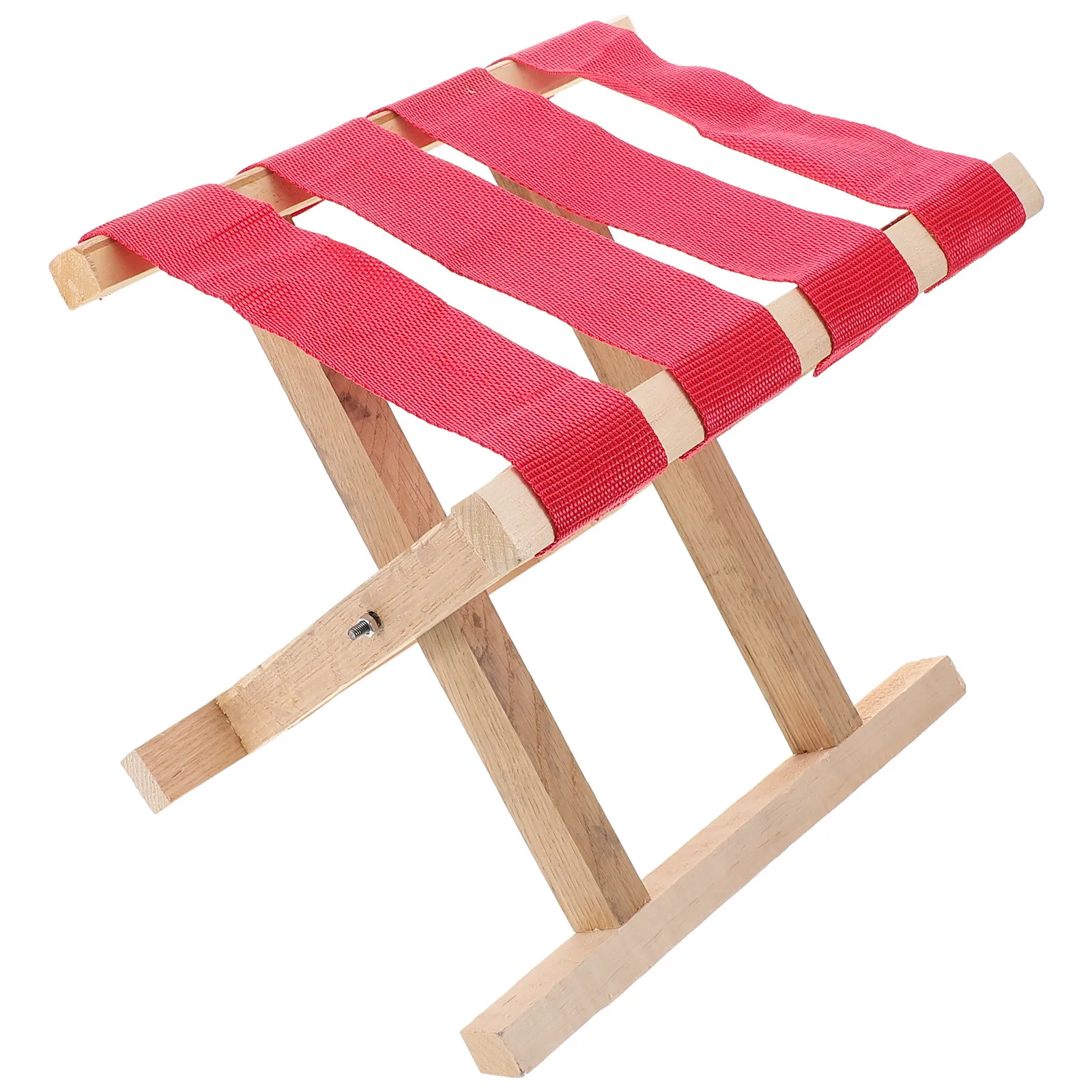 

Durable Outdoor Folding Stool Portable Wooden Bench Multi-Purpose Fishing Camping Gear Compact Collapsible Stool