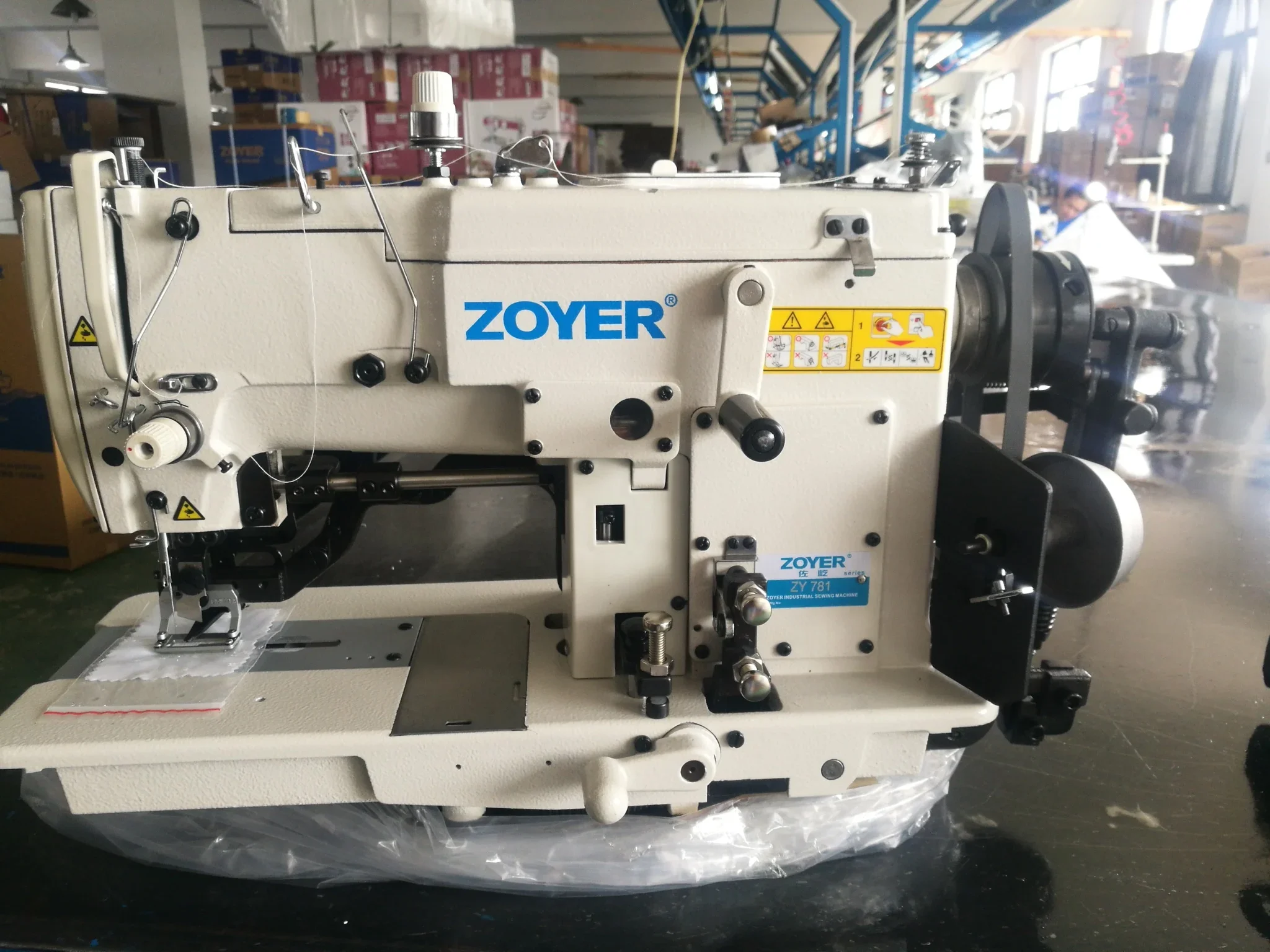 ZOYER ZY781D Power Saving Flattop Buttonholing Machine Industrial Sewing Machine No,1 Brand New Chinese Manual HIGH-SPEED White