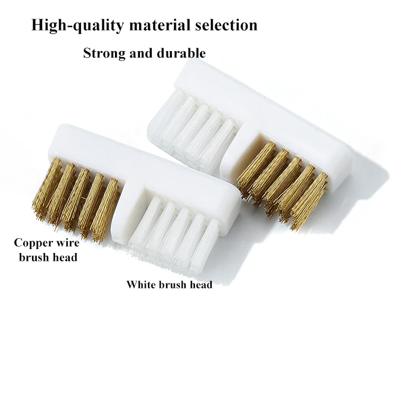 الكهربائية مسمار لقمة ثقب تنظيف فرشاة المحمولة مانيكير القاطع المطهر فرشاة سلك نحاسي مزدوج رئيس أدوات تنظيف فرشاة #5