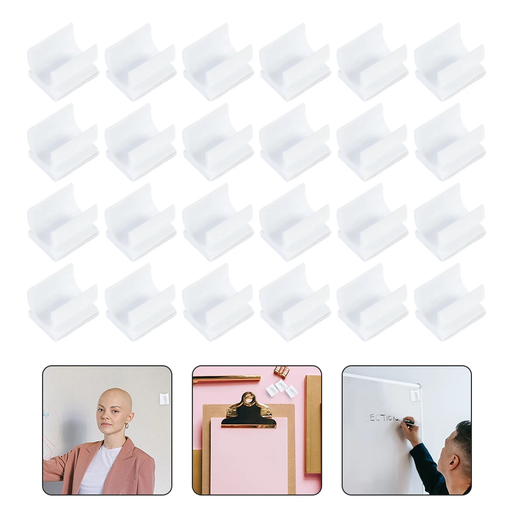 250 Pcs Pen Clip Buckle Holder Pencil Holders on Portable Clamp Desktop Whiteboard Clips